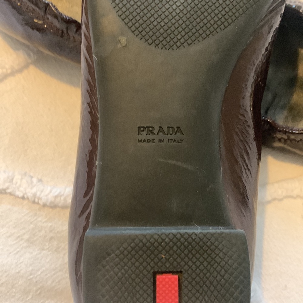 Plum Colored Prada Squared Toe Flat - image 2